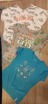 3x Legíny, džínové legíny, vel.12-14 let +3x triko zdarma - 5