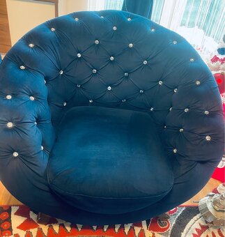 Sedací souprava 3+1 samet s kmínky - 5