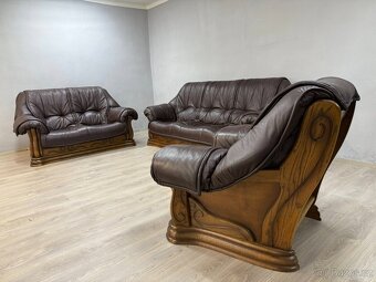 Kožené sofa + křeslo - 5