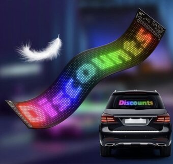 Barevná světelná LED reklama poutač pás flexibilní i do auta - 5