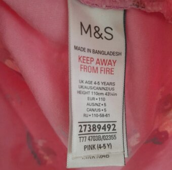 Bavlněné šaty M&S, vel. 98 - 5