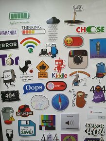 Mix nálepek IG, Google, GPS, oops, volume.. - 5