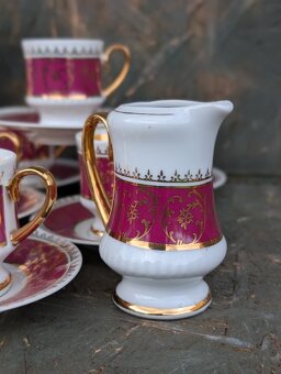 Vintage - Porcelánový moka set, Horní Slavkov. - 5
