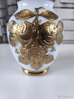 Starožitná váza - zlaté růže - 5