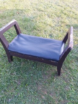 Starožitná retro dřevěná stolička - 5