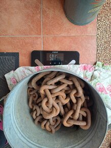 Starožitný masivní kovaný řetěz s háky - 5