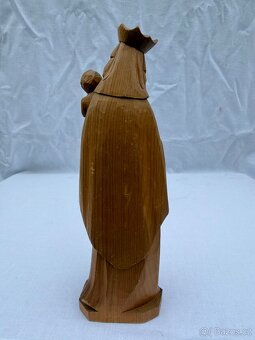 Dřevěná socha Panna Marie královna s jezulátkem - 5