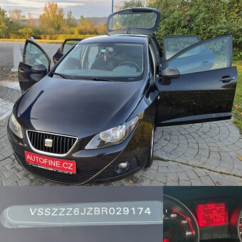 SEAT IBIZA 1,2 8v 2011 KLIMATIZACE,ALU KOLA, ČERNÁ PERLEŤ ME - 5