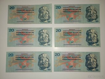 BANKOVKY 20 KČS, 1970, SÉRIE H, L, PĚKNÉ STAVY - 5
