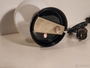 Art Deco lampička, lampa, bílé stínidlo - 5