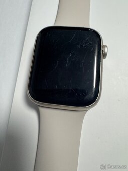 Apple Watch 8 45mm kondice baterie 100% poškrabané sklíčko s - 5