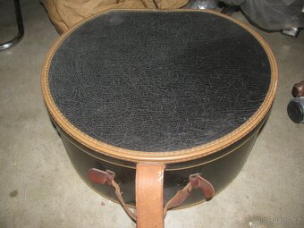 starožitný kufr na klobouk, starý cilindr klobouk - 5