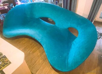 Pohovka designová modrá - 5