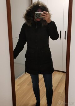 Dámská zimní černá bunda kabát s kožešinou Only NewRoona S - 5