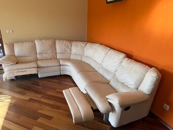 Kožená rohová sedací souprava - 5