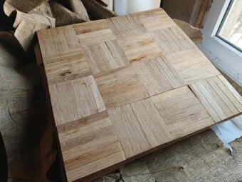 Dubová mozaika na podlahu atd. 48x48cm dlaždice 95ks,22m2. - 5