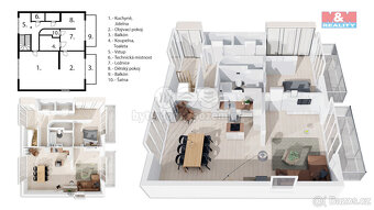 Prodej bytu 3+kk, 160 m², Praha, ul. Spinozova - 5