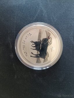 Sada 12 mincí Lunární série II. 1 Oz. Čisté stříbro. - 5