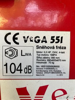 Sněhova fréza Vega 551 - 5
