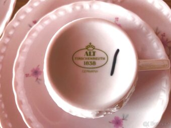 Starý romantický růžový porcelán Tirschenreuth - 5