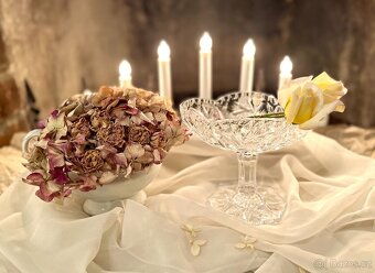 Křišťálový nástolec miska na nožce BOHEMIA CRYSTAL - 5