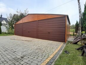 Plechová garáž 9x5 m zlatý dub - 5