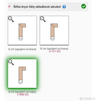 Nové bezfalcové dveře 80 L včetně obložky Erkado - 5