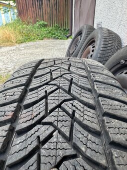 Plechové disky + zimní pneu Dunlop WinterSport 5 – 195/65 R1 - 5