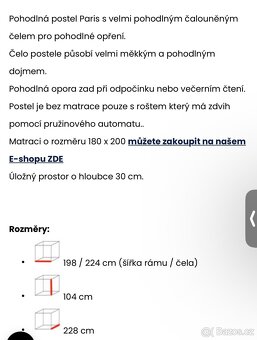 Manželská postel 180x200 - 5