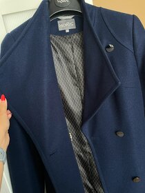 Modrý vlněný kvalitní kabát s podšívkou Moris - 5