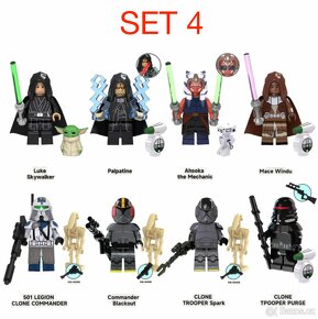 Rôzne figúrky Star Wars 4 (8ks) typ lego - nové - 5