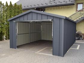Plechová garáž TOPLINE 4x5m, falcovaný plech - 5