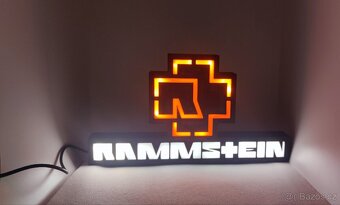 Prodám nový znak Rammstein s podsvětlením (led pásek) - 5
