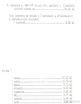 Prodej bytu 3+kk, 54,61 m2, Praha 9 - Prosek, ul. Bohušovick - 5