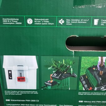 NOVÝ zahradní drtič válcový s nádobou - 5