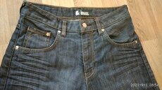 DŽÍNOVÉ 3/4 KRAŤASY FIT BRAGG vel.152 - 5