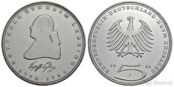 5 Marek Německo 1979 - 1986 pamětní mince, výběr cena za ks - 5