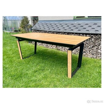 Rozkládací jídelní stůl – Darwin 190 cm, přírodní dub + kov - 5