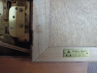 Krbové hodiny stolní starožitný Jambor Nacht - 5