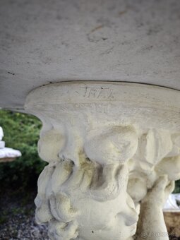 Betonový stůl s lavicí andělíčkové zahradní nábytek - 5