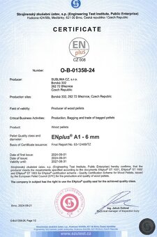 Dřevěné pelety ENplus A1 Sytno-Stříbro 34901 - 5