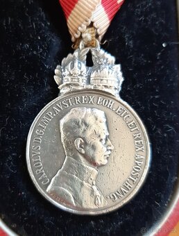 RU Ag signum laudis v etui, Karel I.,stříbro - 5