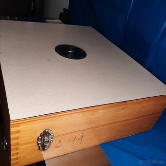 Staré/historické školní váhy v dřevěném obalu + sada závaží - 5