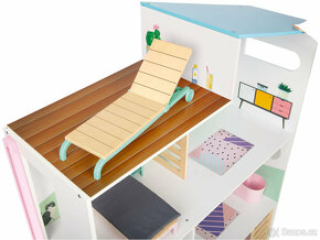 Dřevěný dům pro panenky KidLand - výška 1,08metru , nový - 5