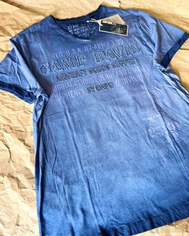 Pánské Tričko CAMP DAVID Vintage Dark Teal vel. L (nové) - 5