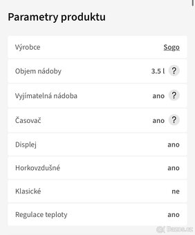 Horkovzdušná fritéza Sogo 3,5l - 5