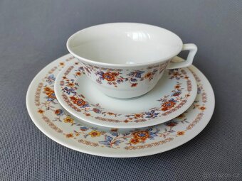 Nádherná porcelánová čajová sada/trio od manufaktury JLMENAU - 5