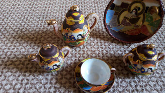 Starožitný čajový servis SATSUMA DRAGONWARE - 5