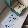 Zlatý prsten s onyxem a drobnými černými diamanty - Yes - 5
