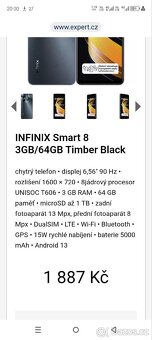 ProdávámSmart 8 infinix černí 64g - 5